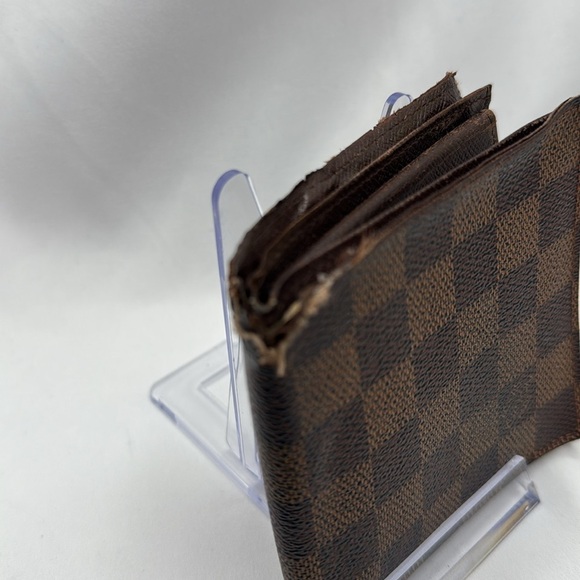 Louis Vuitton Ebene Damier Bi-Fold Marco Wallet Brown | Men’s | Pre-Owned | - Picture 9 of 9